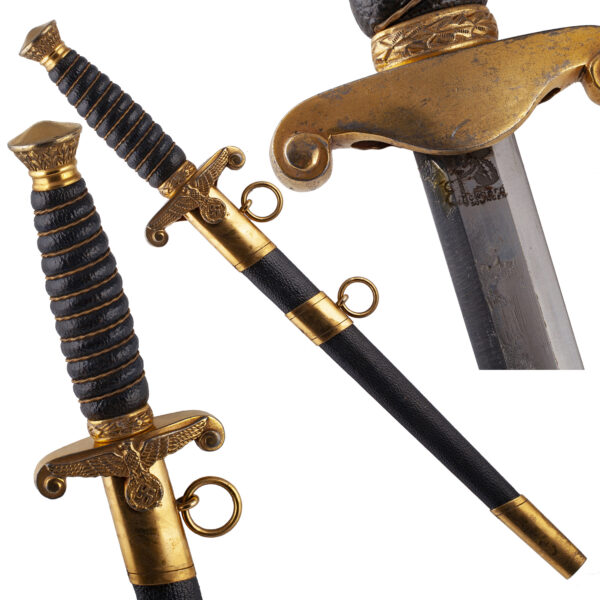 Lot 0245 <br/>M-1937 German 2nd world war naval customs officer dagger <br/>Estimate: 3500-4000€