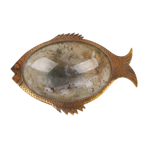 Lot 0104 <br/>An interesting Russian silver-gilt and quartzite from Belorechensk  tray in the form of a fish <br/>Estimate: 7000-9000€ - Image 2