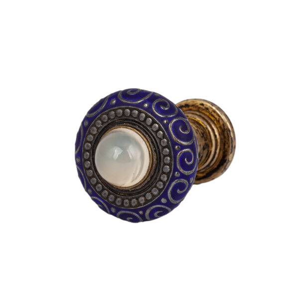 Lot 0112 <br/>A Faberge silver-gilt and champleve enamel seal with cabochon (moonstone) <br/>Estimate: 4000-5000€ - Image 3