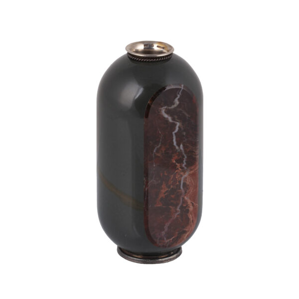 Lot 0148 <br/>A rare Faberge silver gilt, kalgan and red jasper one flower vase <br/>Estimate: 4000-6000€