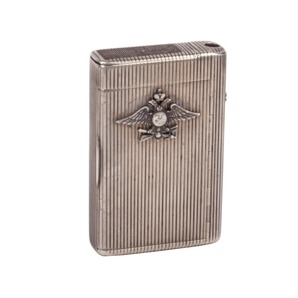 Lot 0161 <br/>A Russian silver-gilt presentation cigarette case with match holder <br/>Estimate: 800-1000€