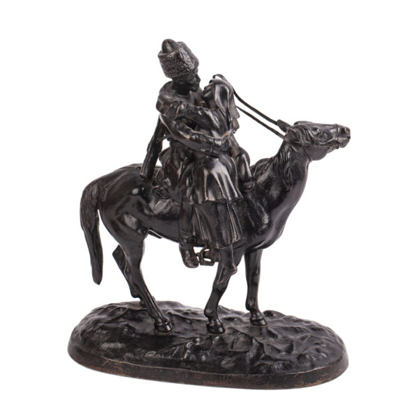 Lot 0019 <br/>A Kasli cast-iron sculpture “Farewell of a Cossack to a Cossack Woman <br/>Estimate: 700-800€ - Image 3