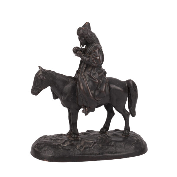 Lot 0020 <br/>A sculpture 'Kyrgyz on Horseback'. Ural, Kusinsky Ironworks, modeled by A.L. Ober, after 1896. <br/>Estimate: 400-500€