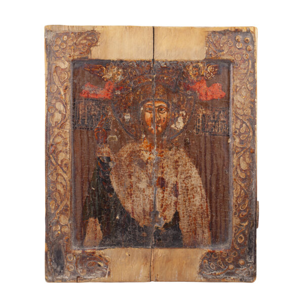 Lot 0222 <br/>A Balkan 18th century Icon of the Holy Martyr Paraskeva <br/>Estimate: 1200-1500€ - Image 6