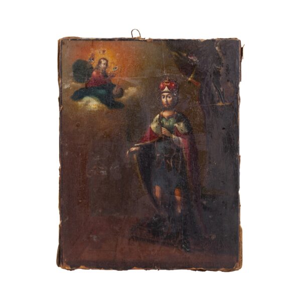 Lot 0224 <br/>A Russian icon “St. Prince Alexander Nevsky” <br/>Estimate: 1500-2000€ - Image 2