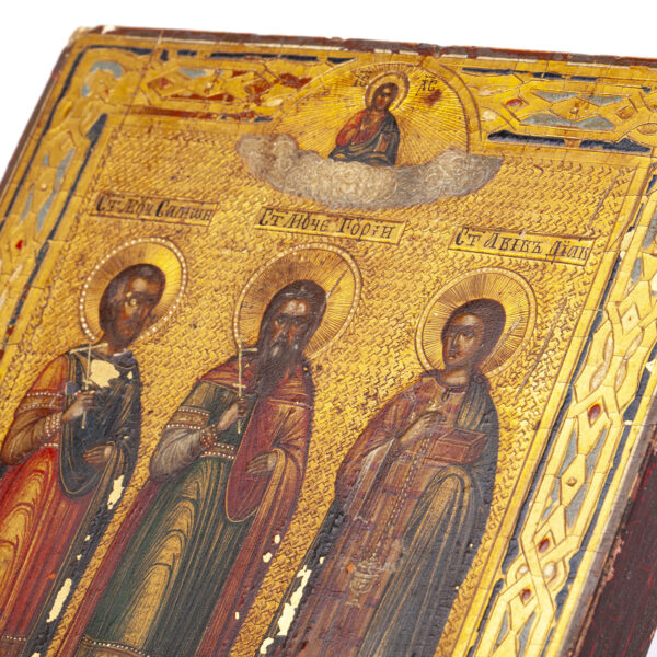 Lot 0227 <br/>A Russian icon depicting the Holy Martyrs Simon Gurias and Aviv <br/>Estimate: 300-400€ - Image 5