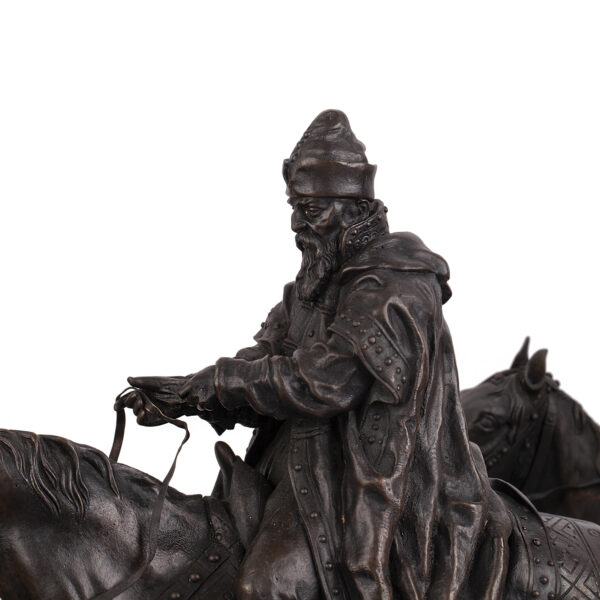 Lot 0022 <br/>A very rare Russian bronze composition "Tsar Ioann the Terrible and his Falconers" <br/>Estimate: 80000-120000€ - Image 2