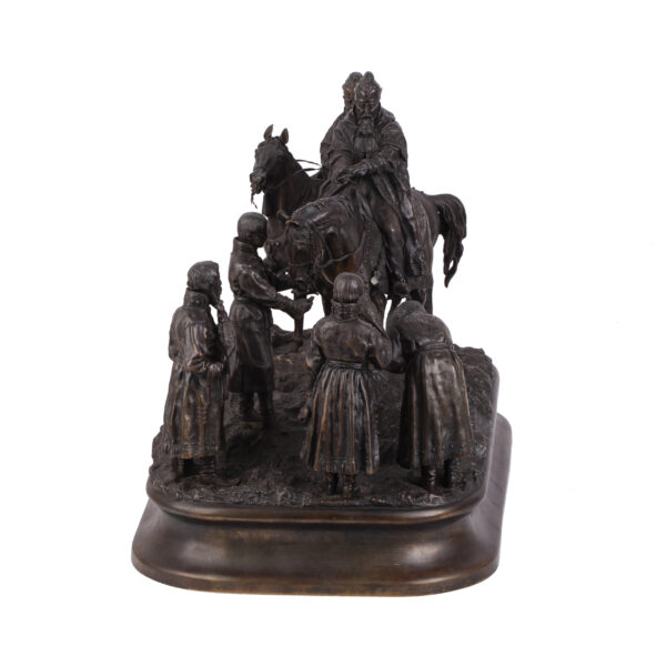 Lot 0022 <br/>A very rare Russian bronze composition "Tsar Ioann the Terrible and his Falconers" <br/>Estimate: 80000-120000€ - Image 5