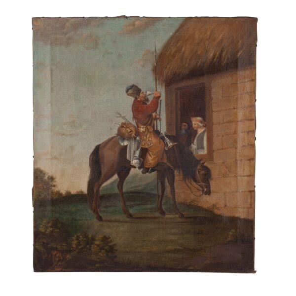 Lot 0286 <br/>"Donskoy cossack at rest". Attributed to A. Orlovskiy <br/>Estimate: 1000-1200€