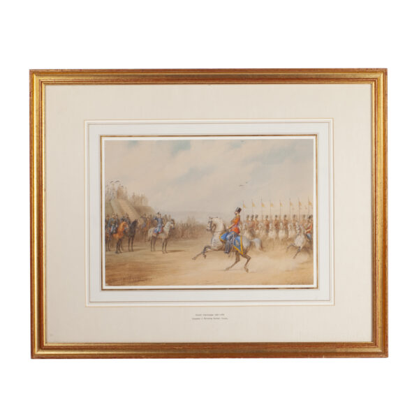 Lot 0288 <br/>Adolf Iosifovich Charlemagne "Alexander II reviewing Russian cavalry" <br/>Estimate: 3000-3500€