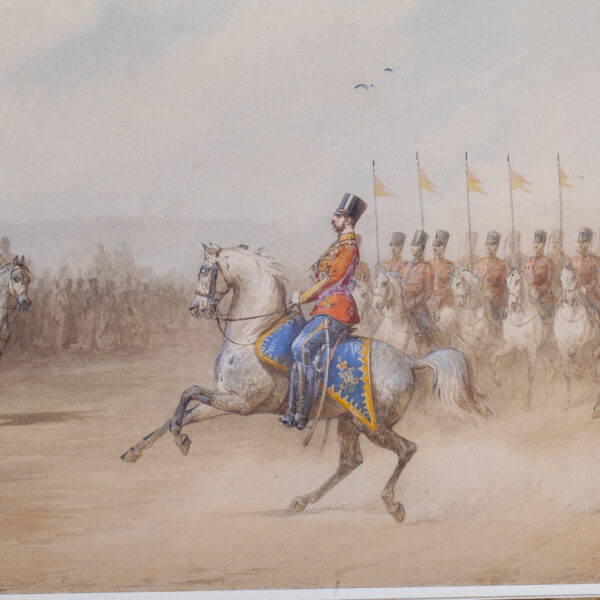 Lot 0288 <br/>Adolf Iosifovich Charlemagne "Alexander II reviewing Russian cavalry" <br/>Estimate: 3000-3500€ - Image 2