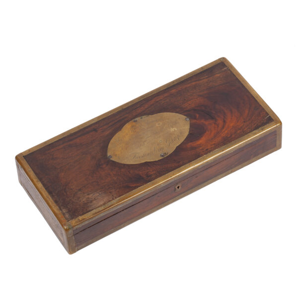 Lot 0298 <br/>A Russian wooden box for a revolver or pistol from the Crimean War period, dated 1854 <br/>Estimate: 2500-3000€