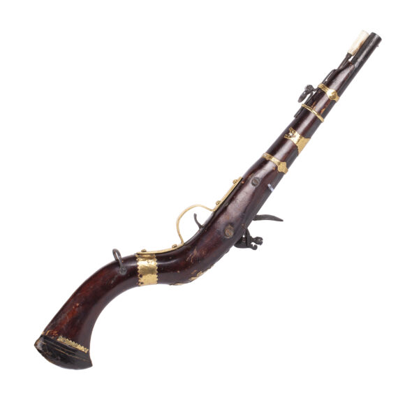 Lot 0302 <br/>An Antique 19th-century Afghan flintlock gun. <br/>Estimate: 400-500€ - Image 5