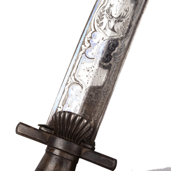 Lot 0312 <br/>A High quality German XIX century hirschfanger hunting dagger <br/>Estimate: 2500-3000€ - Image 5