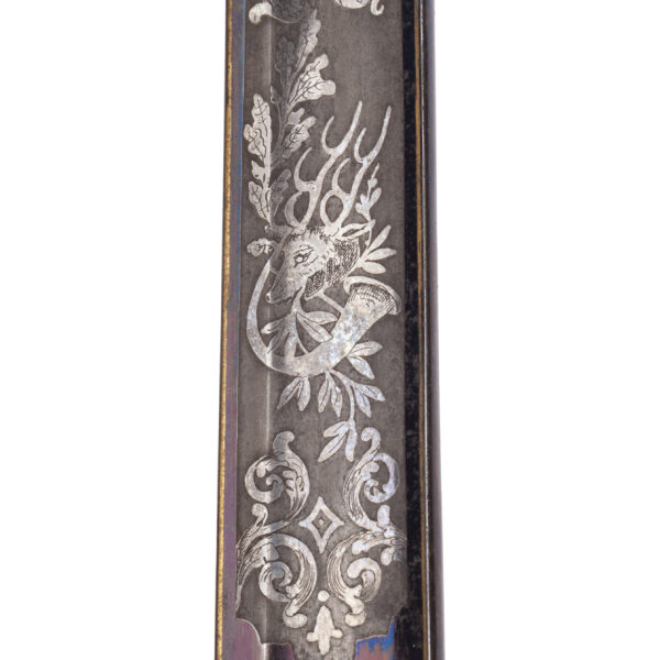 Lot 0313 <br/>A Bavarian presentation hirswanger with blue-gilded blade <br/>Estimate: 3000-3500€ - Image 10