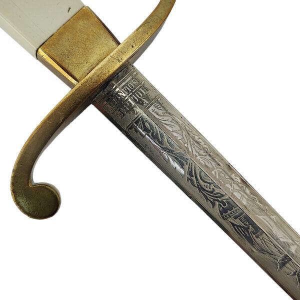 Lot 0317 <br/>A Russian Imperial Navy Dagger, Model 1810, F.W. Höller, Solingen <br/>Estimate: 3000-3500€ - Image 7