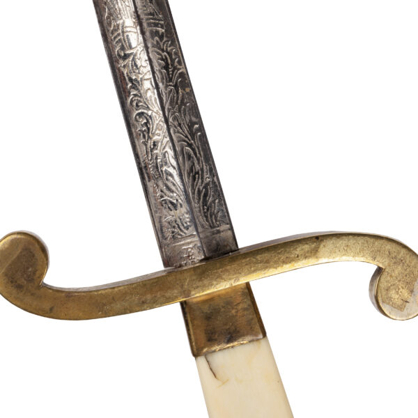 Lot 0318 <br/>M-1810 Russian Imperial Navy Dagger. Skosarev <br/>Estimate: 3000-3500€ - Image 4