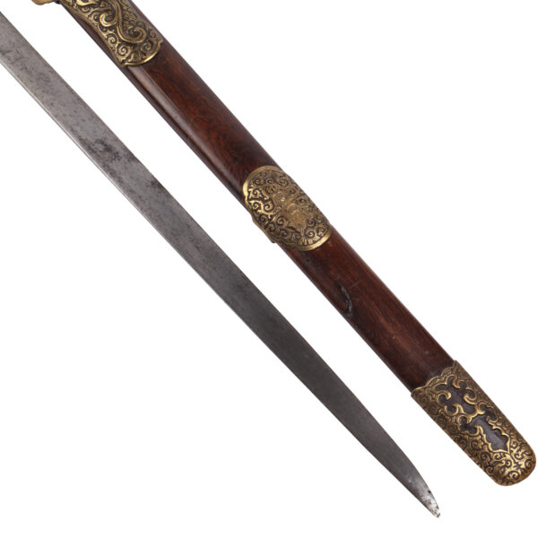 Lot 0327 <br/>A late 19th-century Qing Dynasty Gu Pi Jian Chinese sword <br/>Estimate: 400-500€ - Image 5