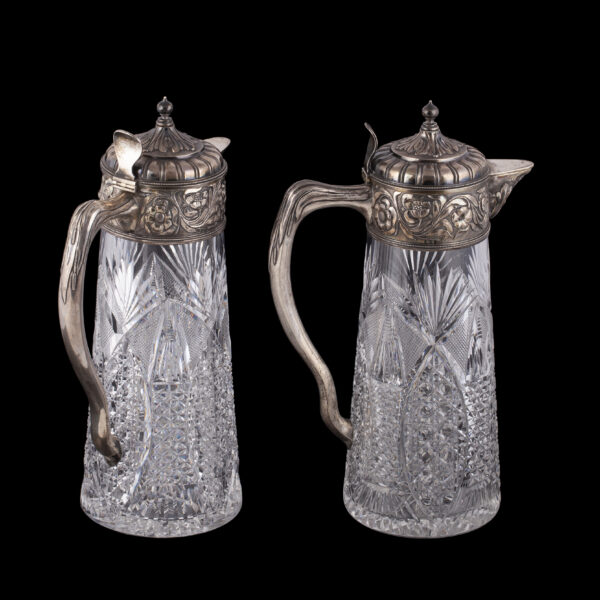 Lot 0050 <br/>A pair of silver-gilt and cut-crystal Art Nouveau style decanters, N. Kemper <br/>Estimate: 8000-10000€ - Image 3