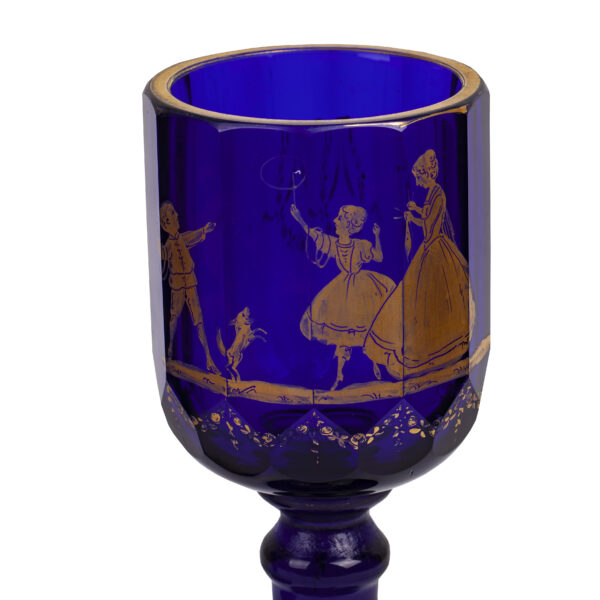 Lot 0065 <br/>A pair of 19th century cobalt blue glass goblets. Bakhmetiev manufactory <br/>Estimate: 800-1200€ - Image 3