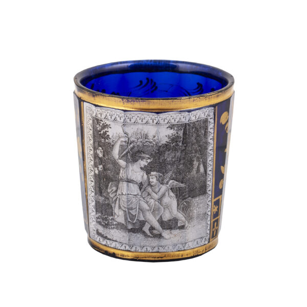 Lot 0068 <br/>A Russian glass beaker a lithography "Amour's punishment" <br/>Estimate: 4000-6000€