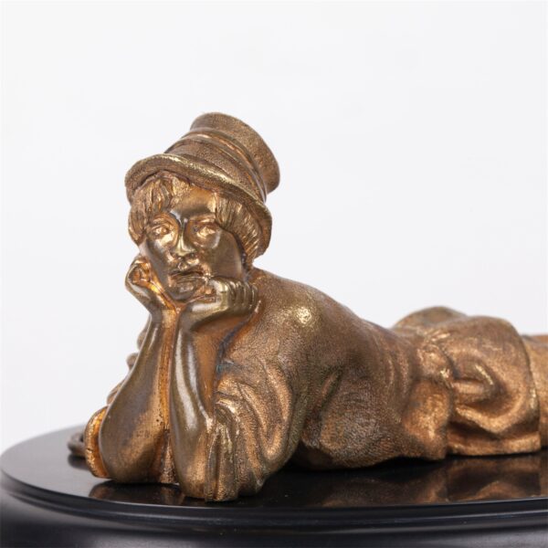 Lot 0007 <br/>A Bronze and marble composition “Young shepherd” <br/>Estimate: 400-600€ - Image 4