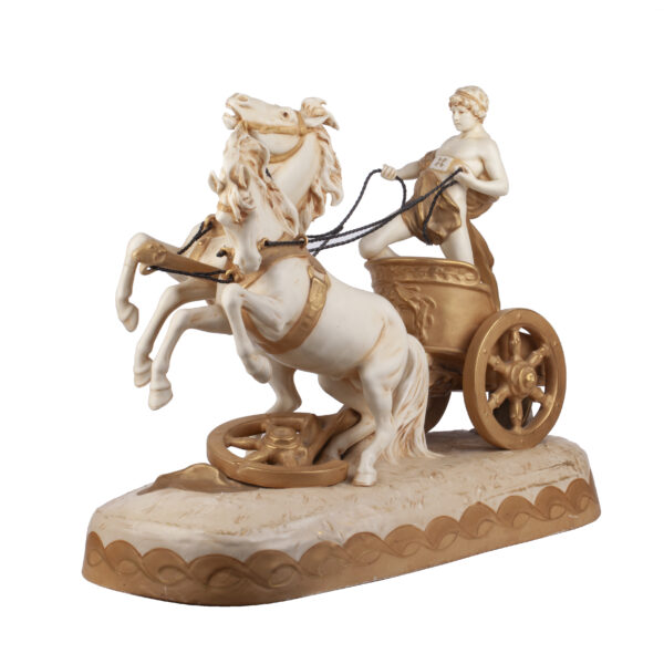 Lot 0094 <br/>A Royal Dux Bohemia porcelain figure group of a youth riding a chariot <br/>Estimate: 600-700€ - Image 5