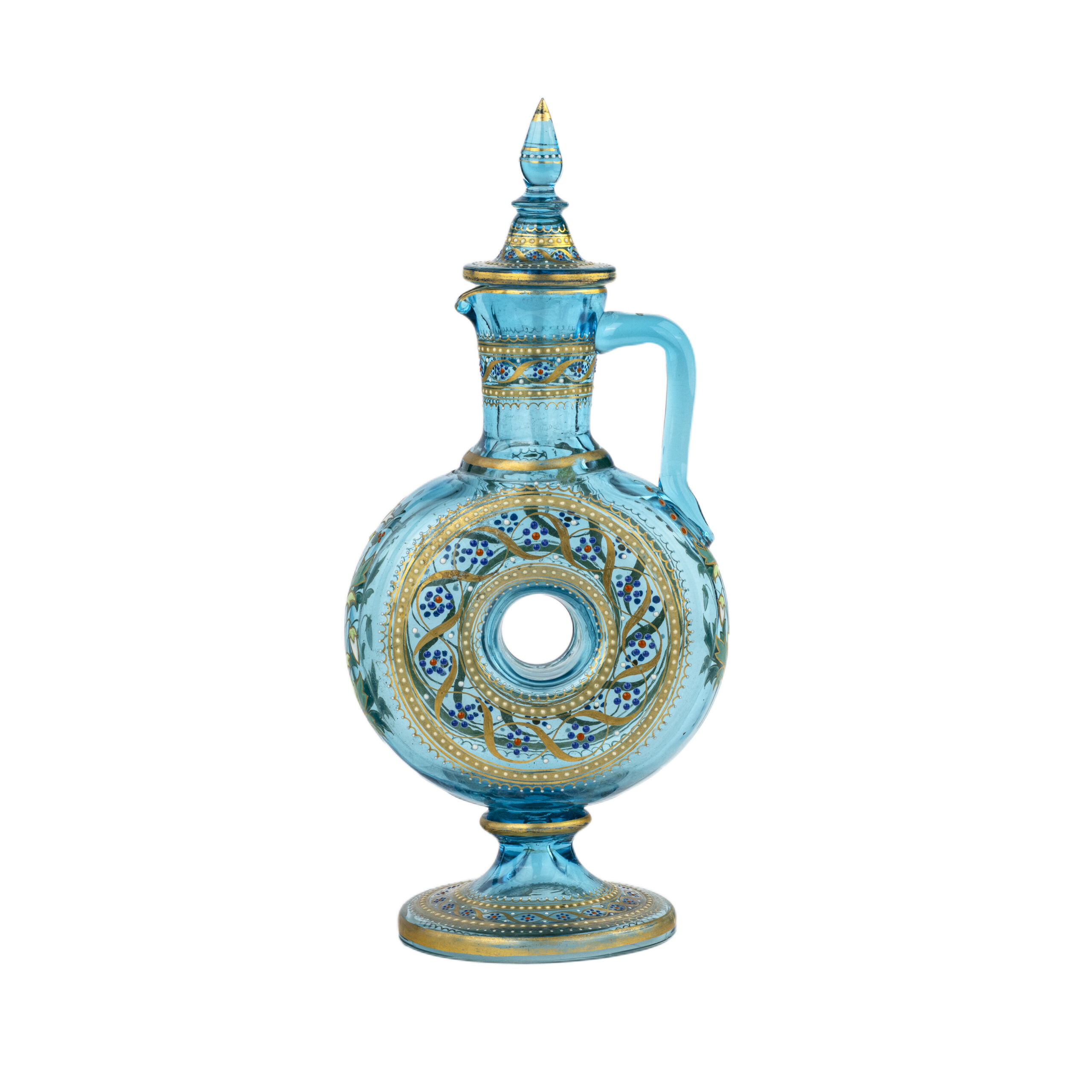 Lot 0145 <br/>Imperial Glass Manufactory. Jug in the form of a kumanets (kalach) by Ivan Murinov <br/>Estimate: 12000-15000€