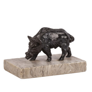 Lot 0014 <br/>Miniature Bronze Sculpture Depicting a Wild Boar <br/>Estimate: 150-200€
