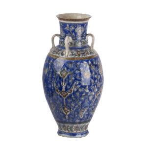 Lot 0162 <br/>Large Qajar Underglaze-Painted Pottery Vase, Persia <br/>Estimate: 600-800€