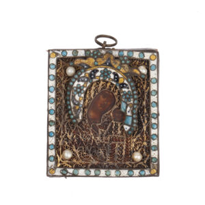 Lot 0187 <br/>Icon “Mother of God of Kazan” Solvychegodsk (Usolye) <br/>Estimate: 2500-3500€