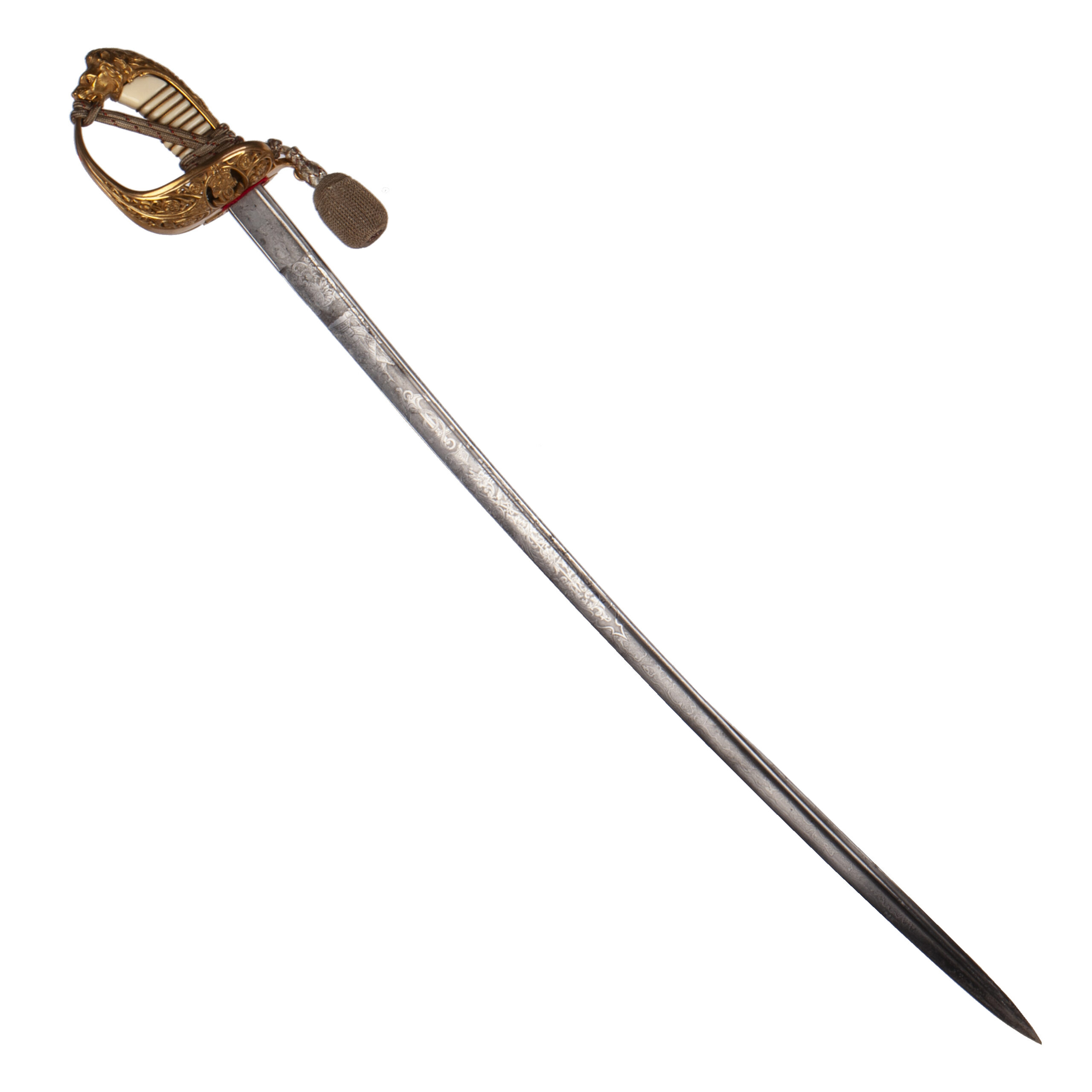 Lot 0236 <br/>Imperial German Naval Officer’s Sword with Damascus Blade <br/>Estimate: 10000-12000€ - Image 7