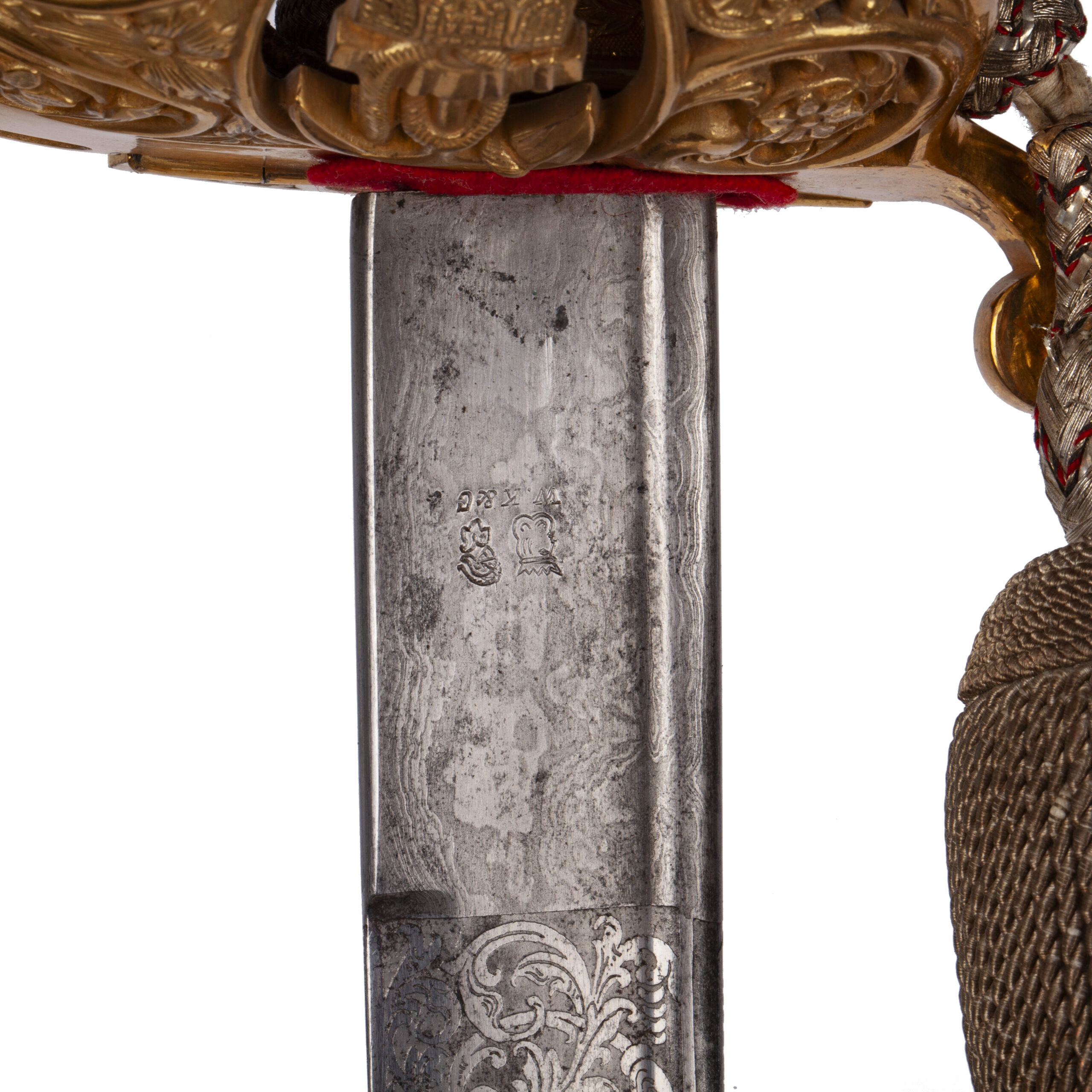 Lot 0236 <br/>Imperial German Naval Officer’s Sword with Damascus Blade <br/>Estimate: 10000-12000€ - Image 9