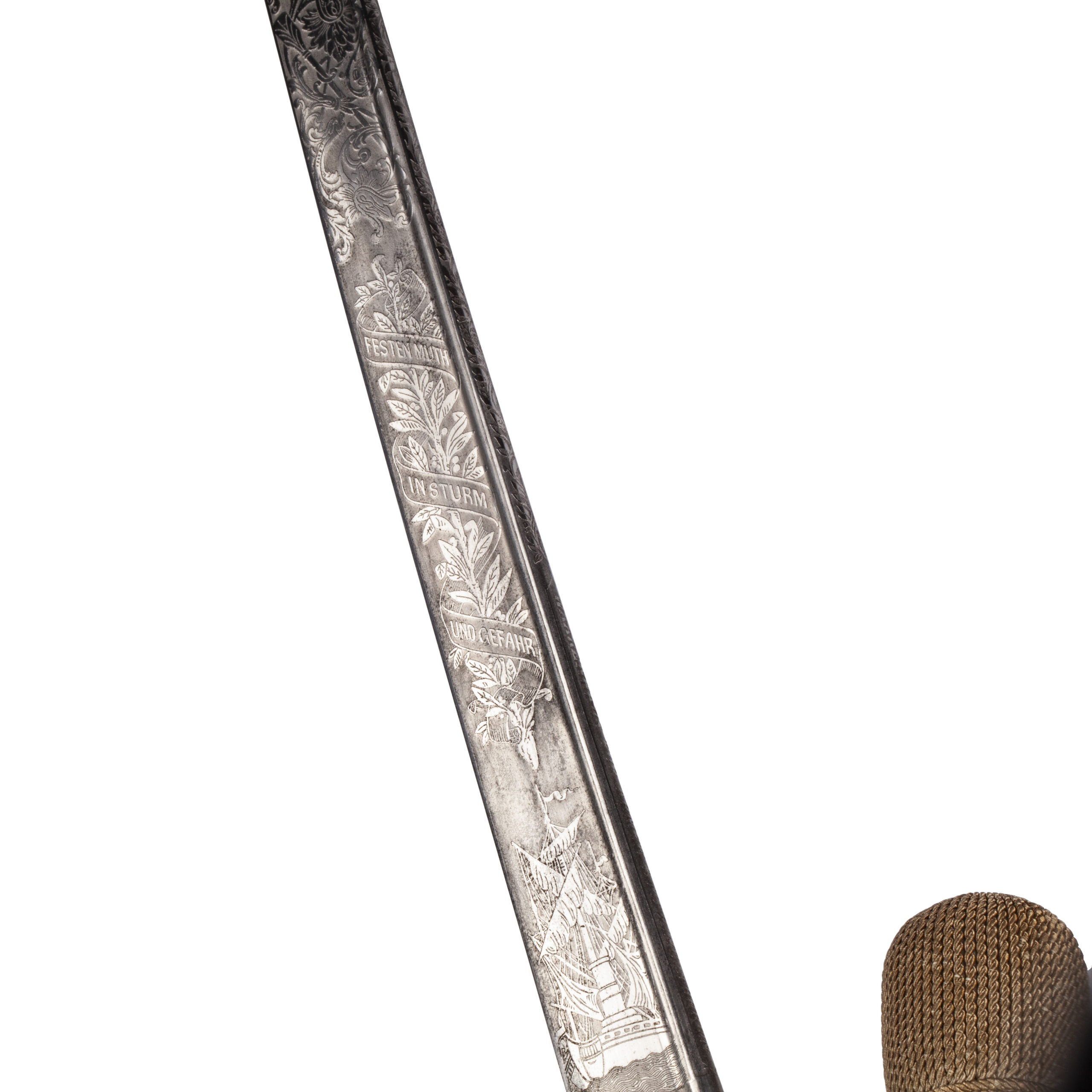 Lot 0236 <br/>Imperial German Naval Officer’s Sword with Damascus Blade <br/>Estimate: 10000-12000€ - Image 11