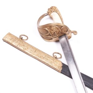 Lot 0244 <br/>Rare and Exceptional Swedish Naval Officer's Sword, Model M/1824 or Similar Pattern <br/>Estimate: 2500-3000€