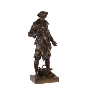Lot 0025 <br/>Exceptional Rare Bronze Sculpture “LE SOMMELIER” by Emile Picault <br/>Estimate: 6000-7000€
