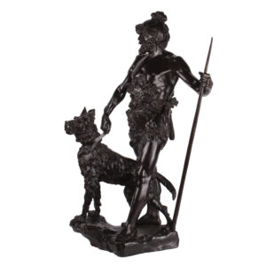 Lot 0026 <br/>Marcel Début. Bronze Sculpture "Robinson with Dog" <br/>Estimate: 4000-5000€