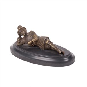 Lot 0002 <br/>Evgeny Lanceray. Russian Bronze Composition “Relaxing Shepherd” <br/>Estimate: 500-700€