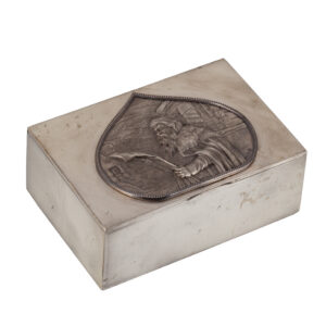 Lot 0037 <br/>Russian Silver-Gilt Cigar Box "Boyar" by Bragin Manufactory <br/>Estimate: 4000-5000€