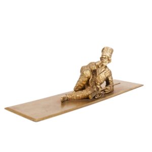 Lot 0003 <br/>Russian Gilt Bronze Paperweight “Circassian with the Pipe” <br/>Estimate: 300-450€