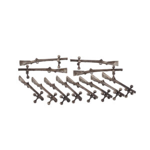 Lot 0052 <br/>Russian Commemorative Cast Silver Tableware Stands in the Form of a Rifles <br/>Estimate: 2000-2500€