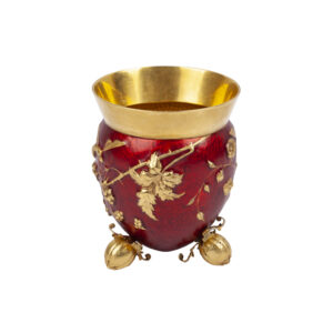 Lot 0055 <br/>Ovchinnikov, Silver-Gilt and Lacquered Enamel Beaker <br/>Estimate: 2500-3500€