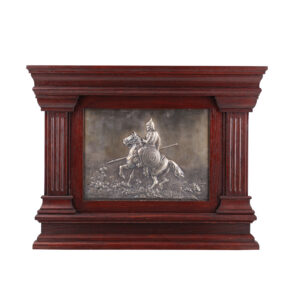 Lot 0060 <br/>Russian Silver Plaque with "Bogatyr" by Nemirov-Kolodkin <br/>Estimate: 4000-6000€