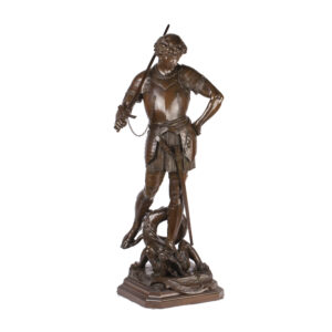 Lot 0007 <br/>Huge Bronze St. George Slaying the Dragon Signed by the Artist “Emile Picault <br/>Estimate: 6000-7000€