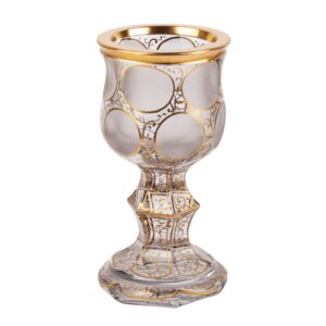 Lot 0102 <br/>Massive Gilt and Frosted Glass Goblet, Late 19th–Early 20th Century <br/>Estimate: 130-150€