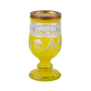 Lot 0106 <br/>Massive Yellow Overlay Cut Glass Goblet, Late 19th–Early 20th Century <br/>Estimate: 120-150€