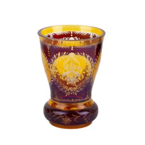 Lot 0107 <br/>Amber and Ruby Glass Beaker, Late 19th–Early 20th Century <br/>Estimate: 120-150€