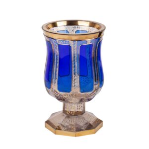 Lot 0120 <br/>Massive Cobalt Blue and Gilt Glass Goblet, Late 19th–Early 20th Century <br/>Estimate: 90-100€