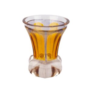 Lot 0124 <br/>Amber-Coloured and Clear Glass Vase, Late 19th–Early 20th Century <br/>Estimate: 60-70€