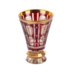 Lot 0125 <br/>Ruby and Gilt Glass Goblet, Late 19th–Early 20th Century <br/>Estimate: 120-150€